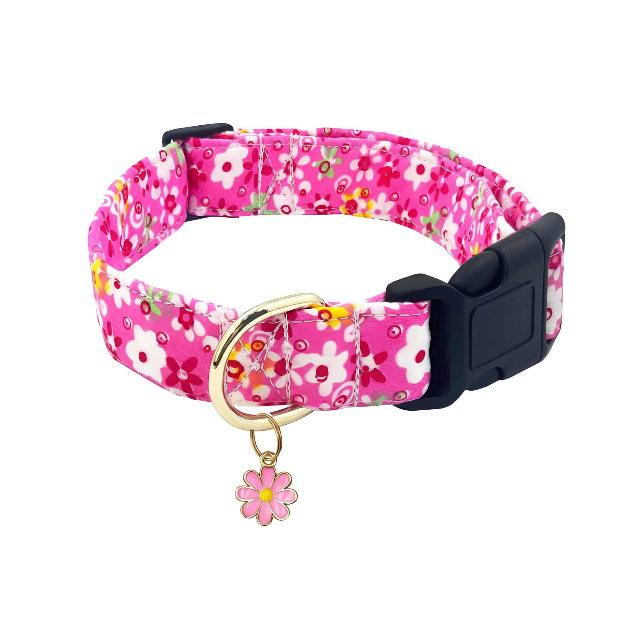 Cute Dog Flower Pattern Pendant Collar