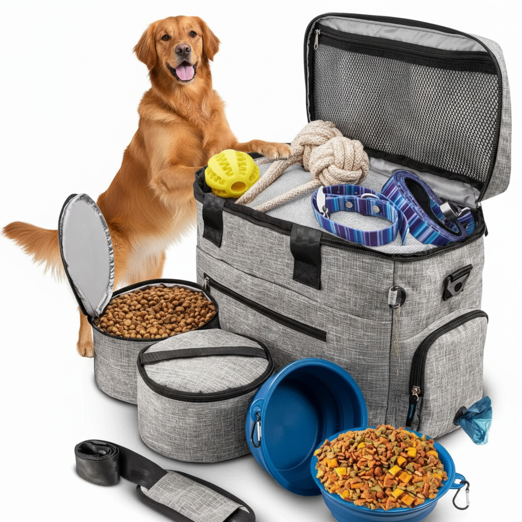 Portable Dog Travel Bag With Storage
