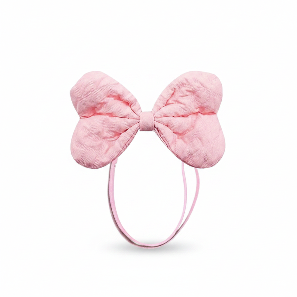 Quilted Fabric Pet Bow Headband