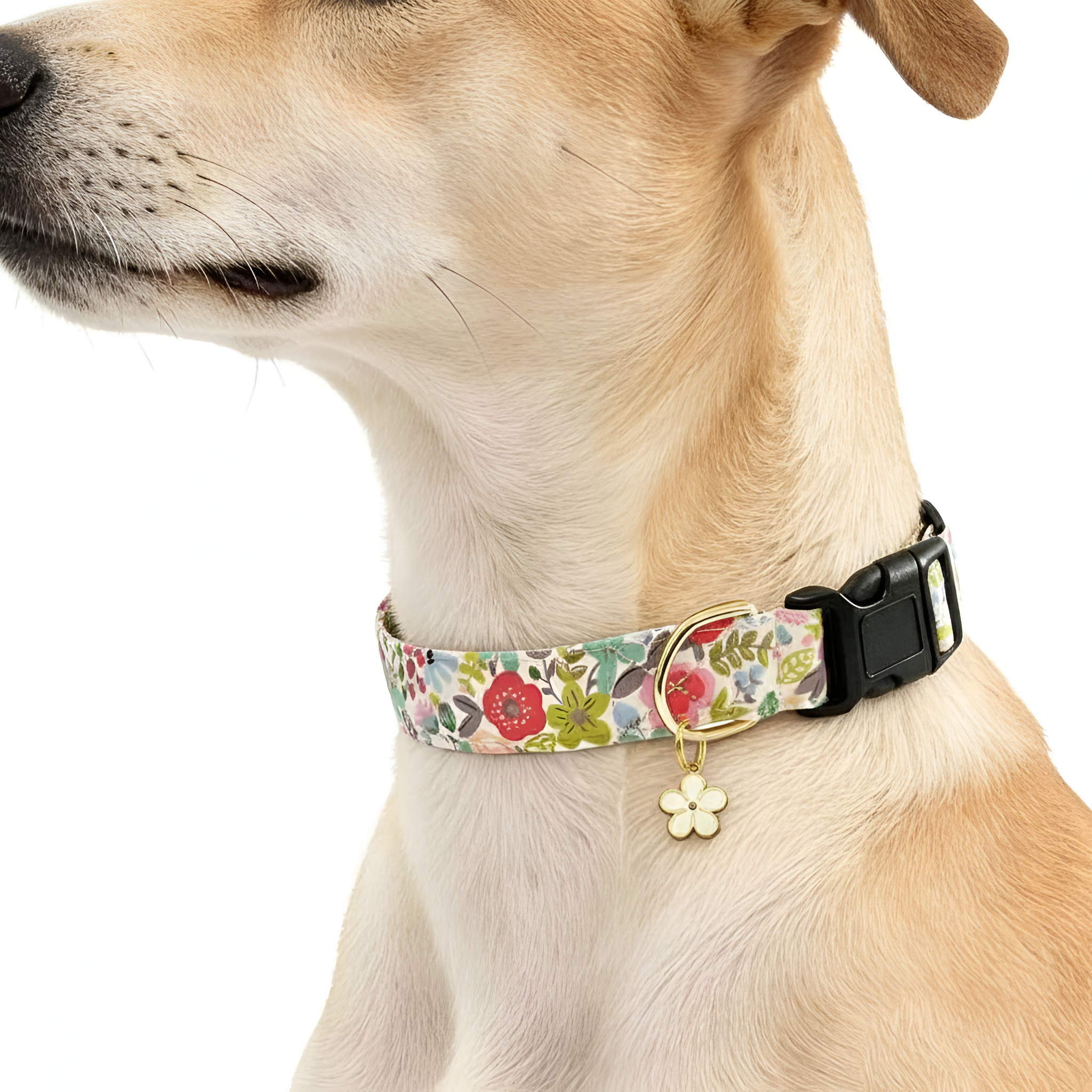 Cute Dog Flower Pattern Pendant Collar