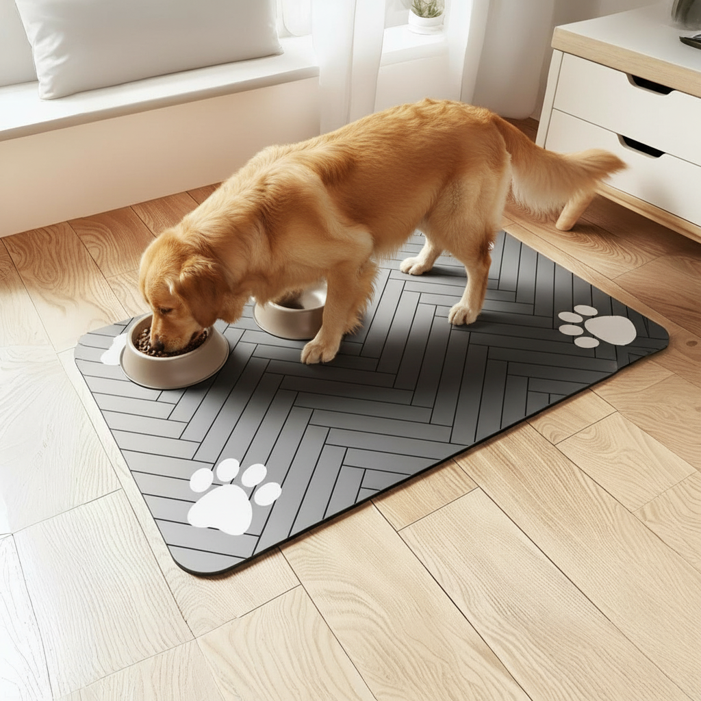 Quick Dry Diatom Mud Pet Feeding Mat For Cats And Dogs