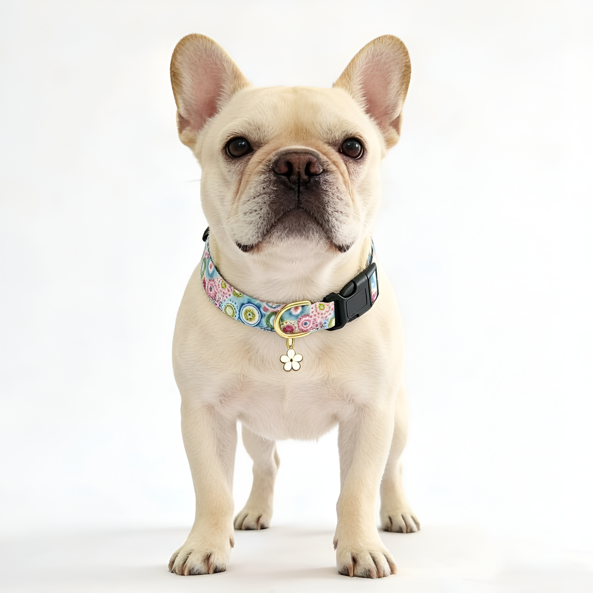 Cute Dog Flower Pattern Pendant Collar