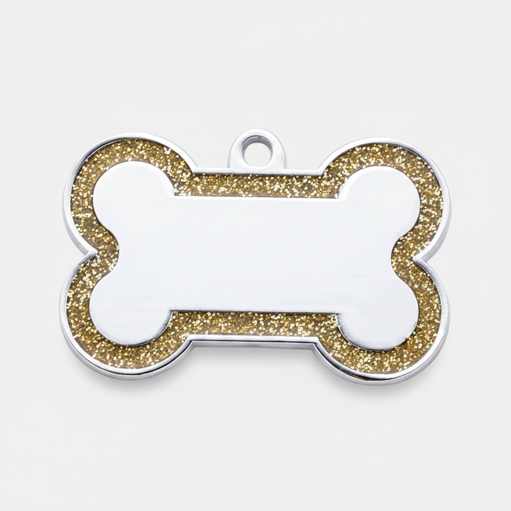 Personalized Pet Name Tag Bone Shape Collar Pendant