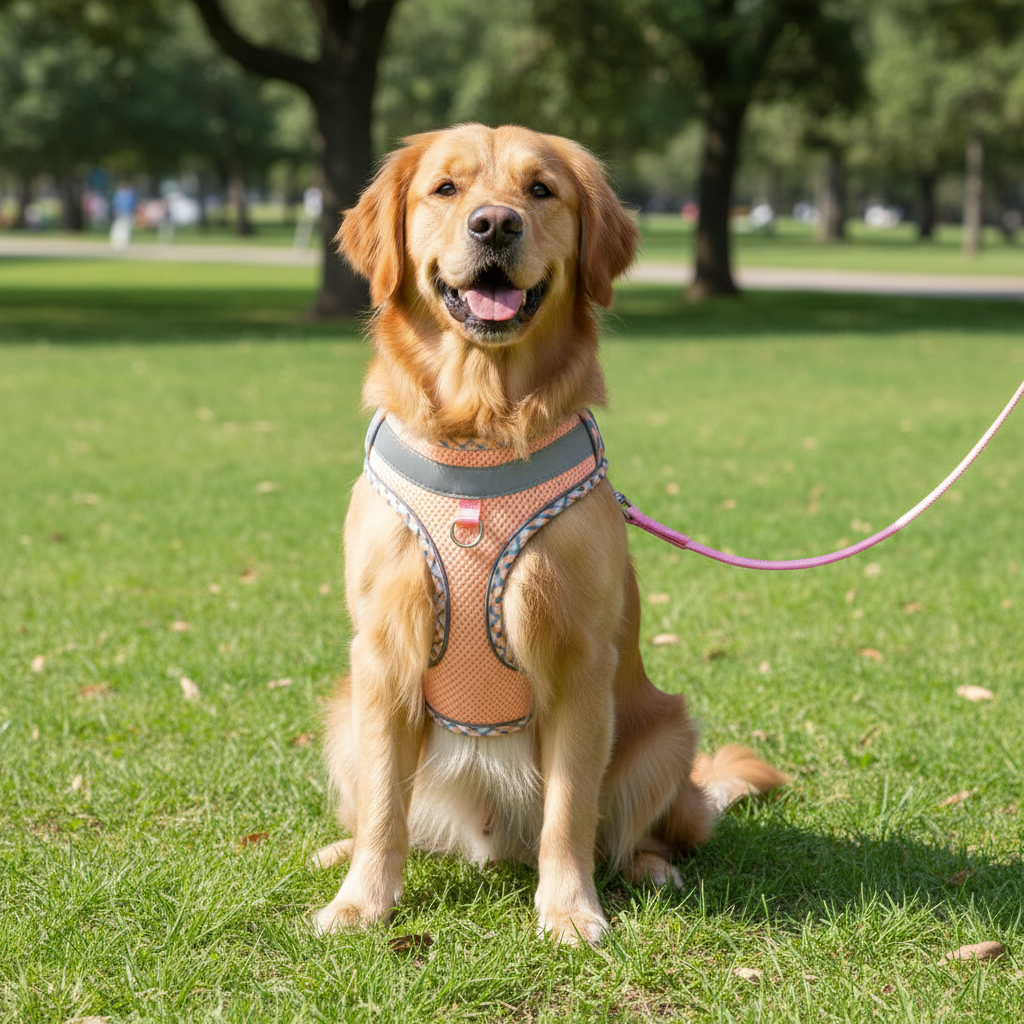 Mesh Design Vest Style Harness For Dogs And Cats Outdoor Walking