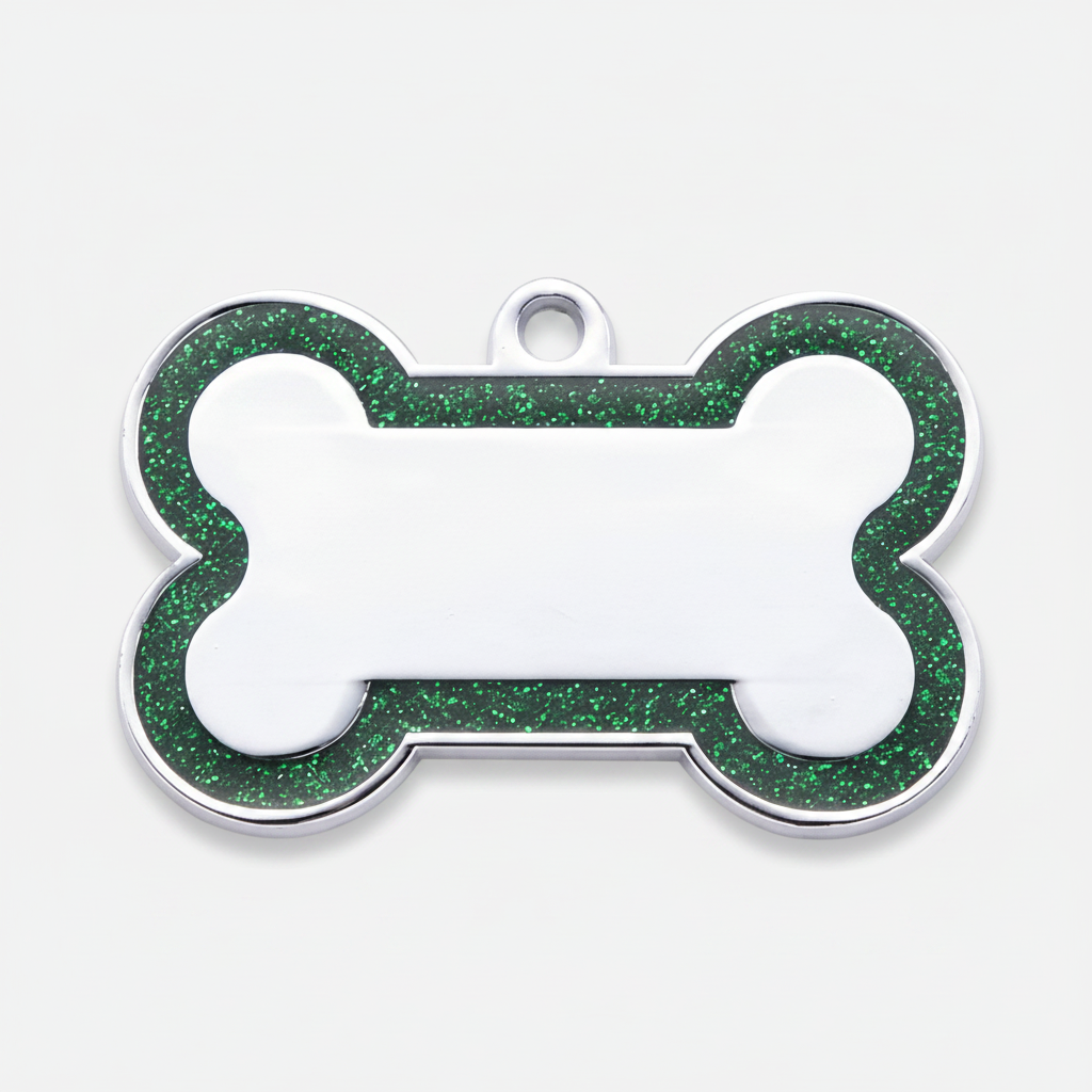Personalized Pet Name Tag Bone Shape Collar Pendant