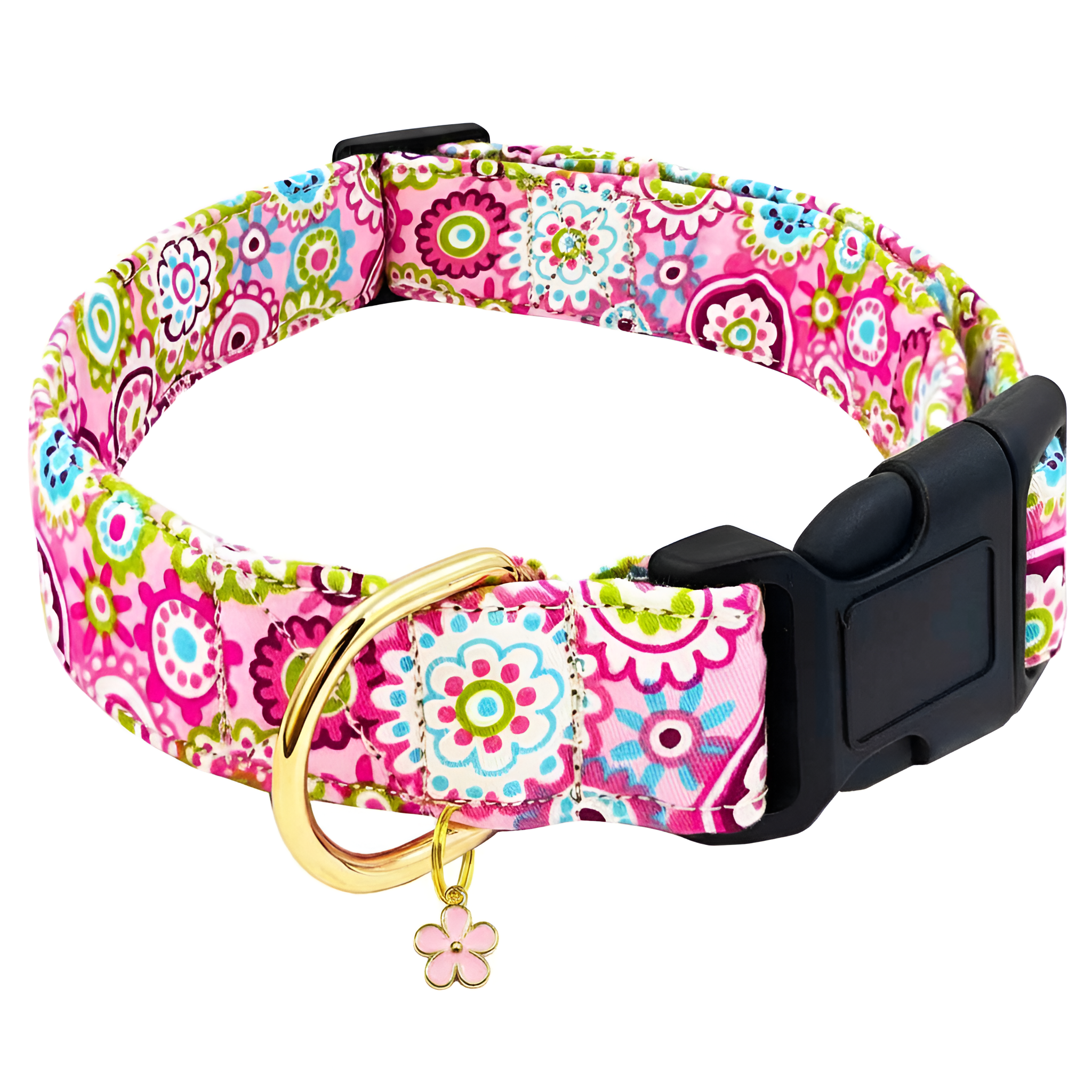 Cute Dog Flower Pattern Pendant Collar