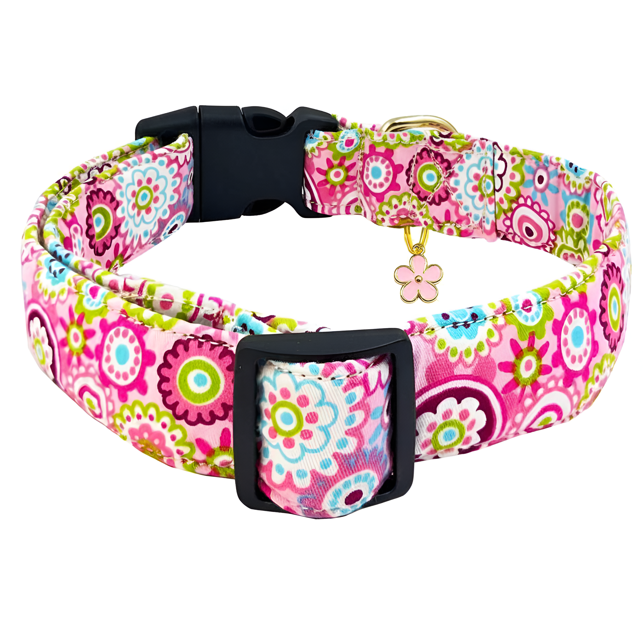 Cute Dog Flower Pattern Pendant Collar