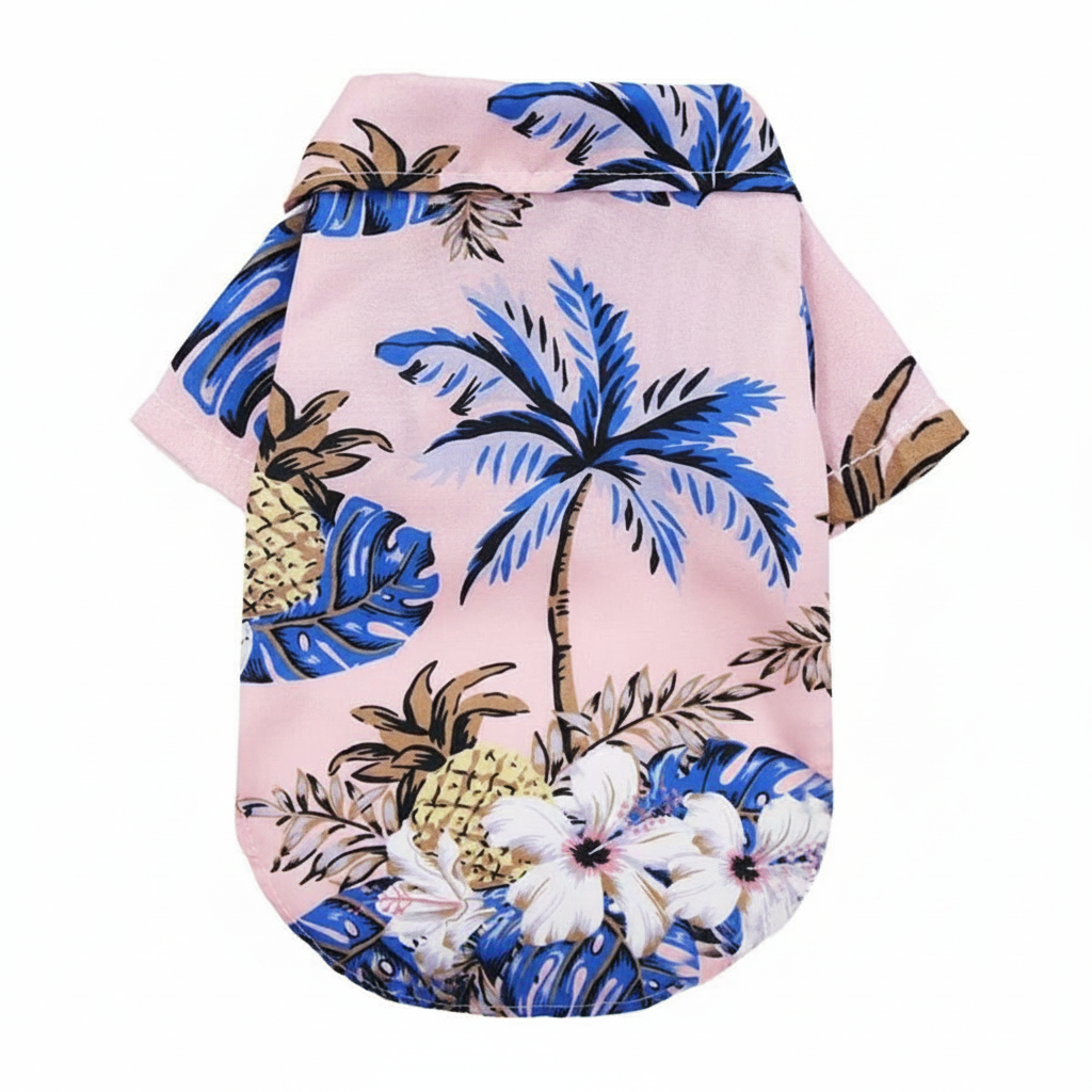 Lightweight Hawaiian Style Hooded Shirt For Small Pets