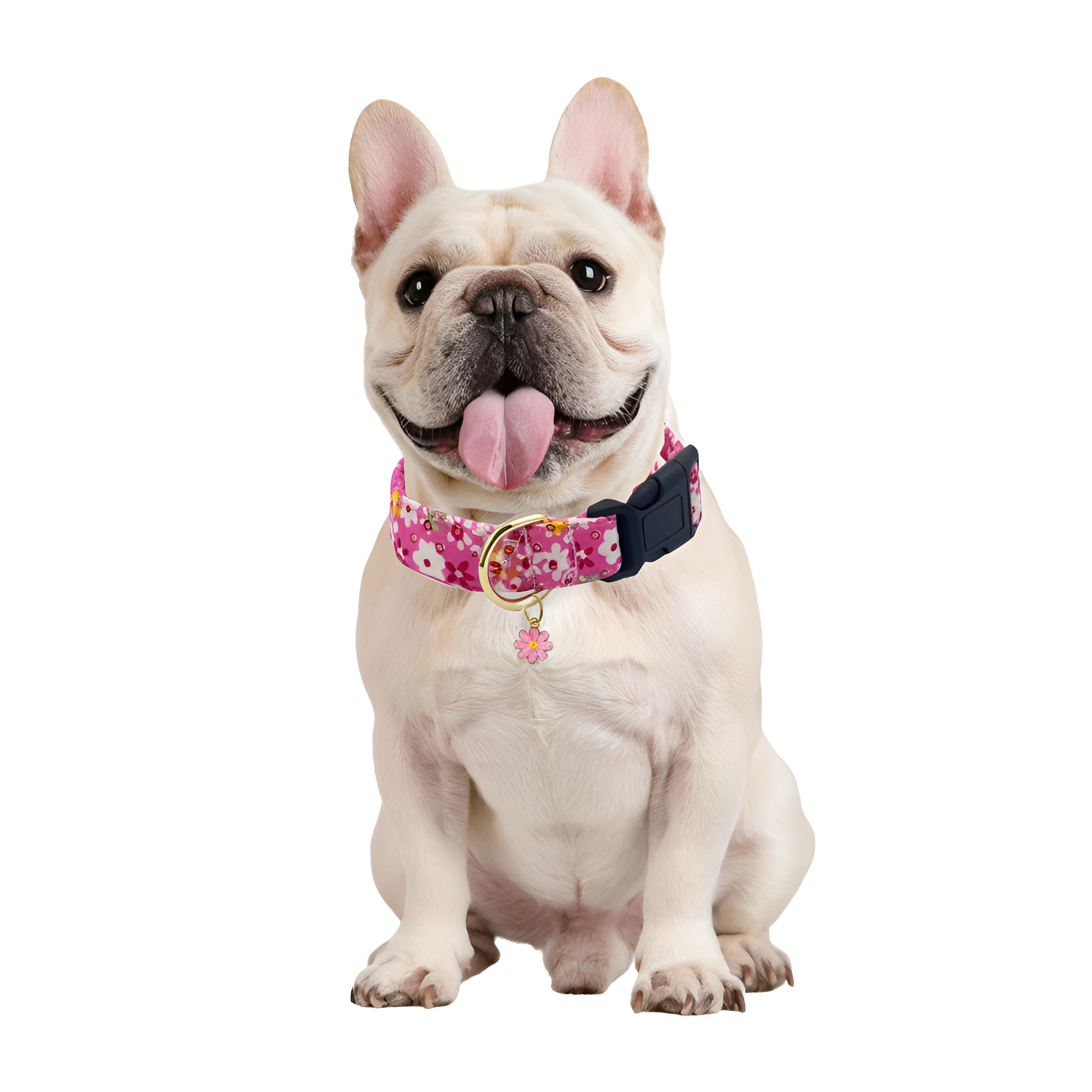 Cute Dog Flower Pattern Pendant Collar