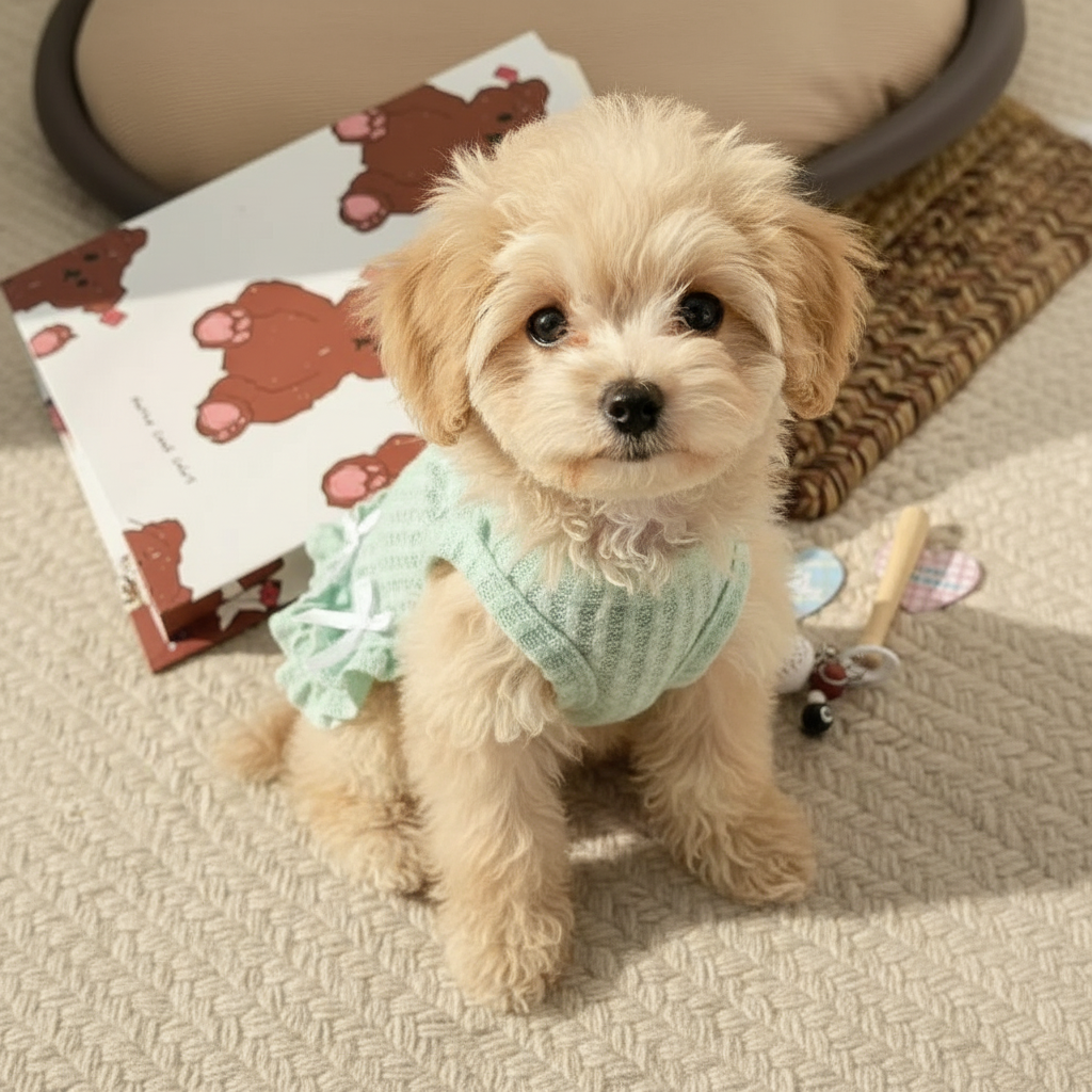 Sleeveless Pet Princess Dress With Bow Detail And Ruffle For Cats And Dogs