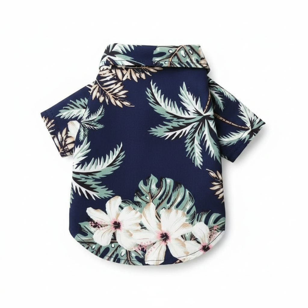 Lightweight Hawaiian Style Hooded Shirt For Small Pets