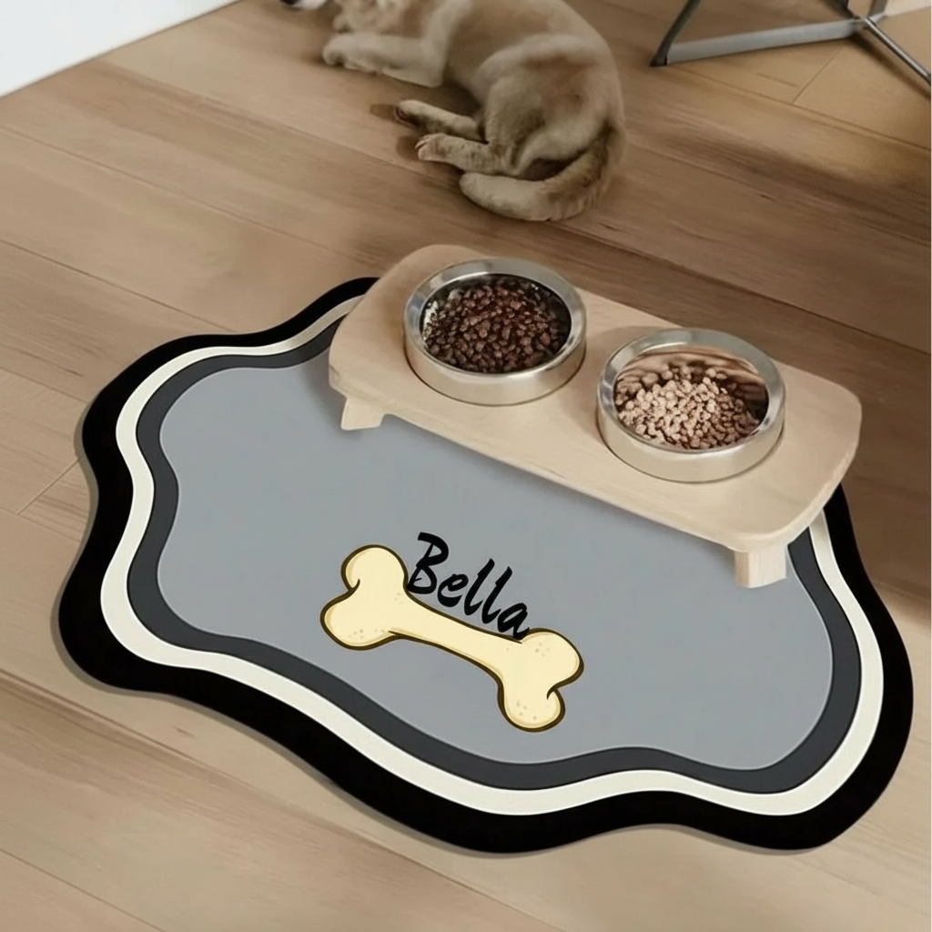 Personalized Pet Feeding Pad Non Slip Waterproof Food Mat