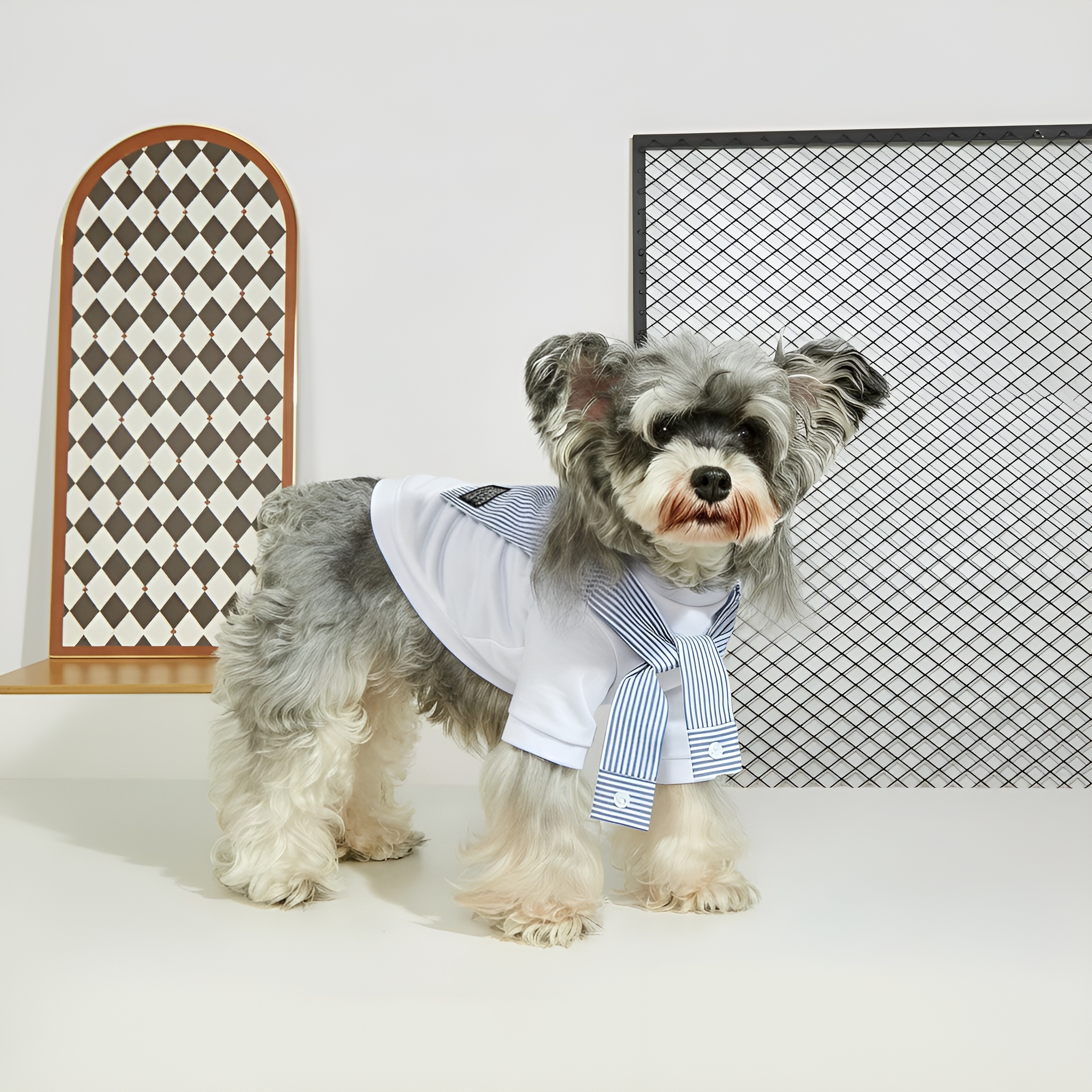 2 In 1 Striped Pet Vest Shirt For Dogs And Cats Casual Wear