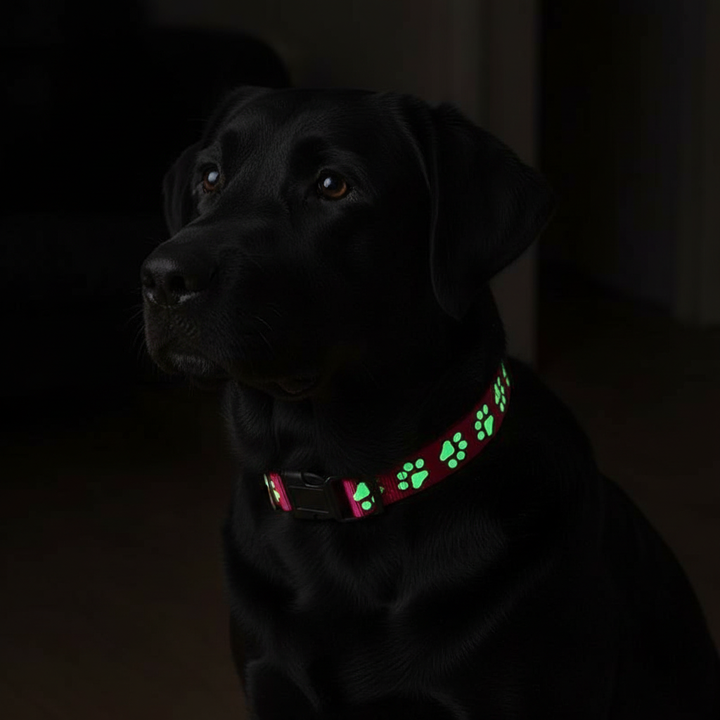 Adjustable Paw Print Dog Collar