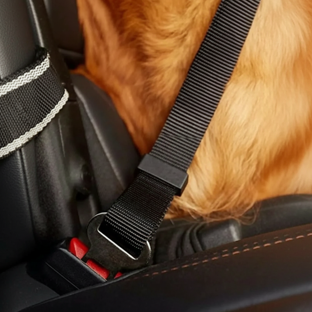 Dog Car Seat Belt Retractable Traction Lanyard