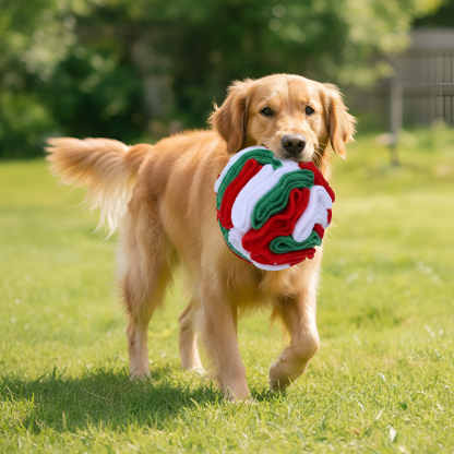 Interactive Scented Snuffle Ball With Swirl Design For Pets