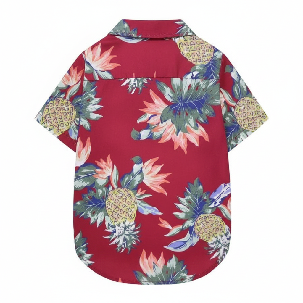 Lightweight Hawaiian Style Hooded Shirt For Small Pets