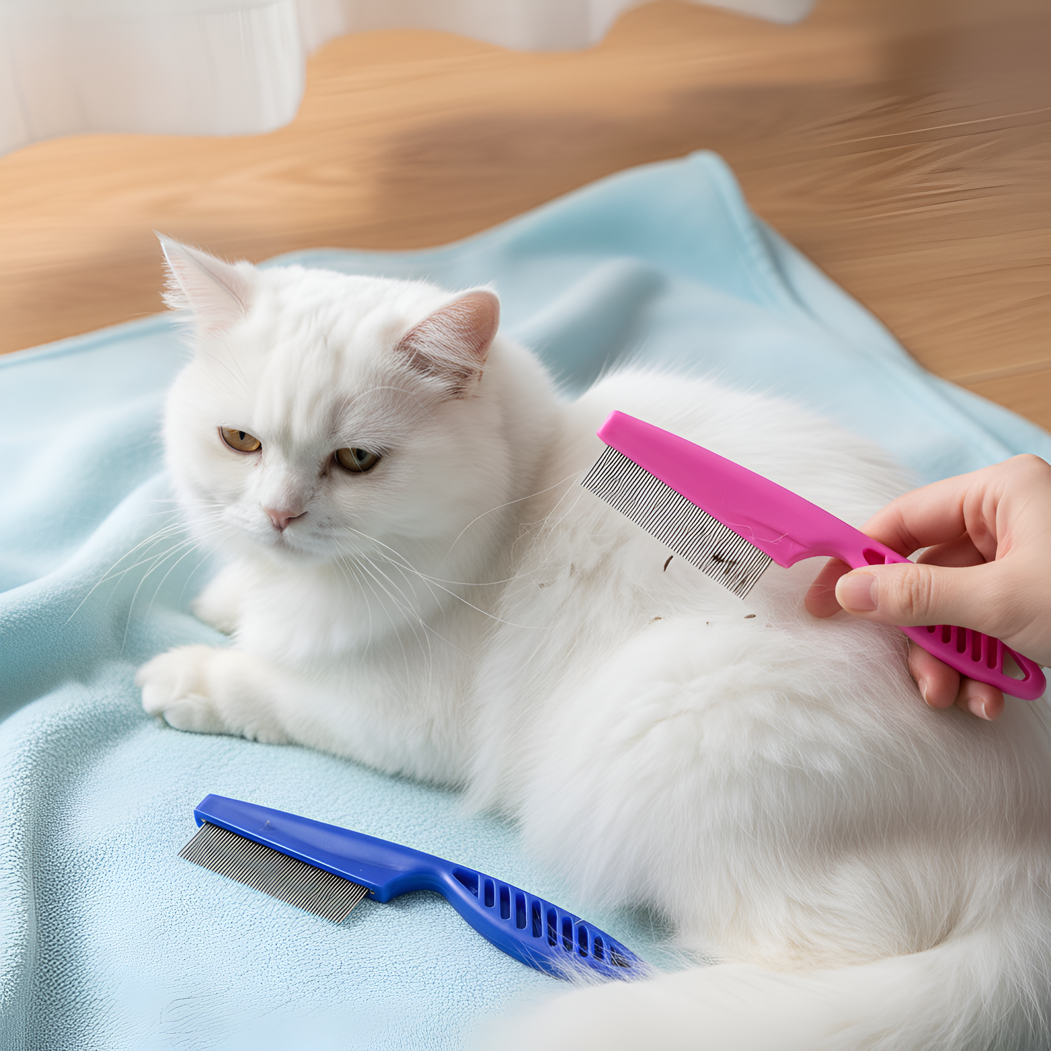 Steel Pet Hair And Tear Stain Remover Brush For Dogs And Cats