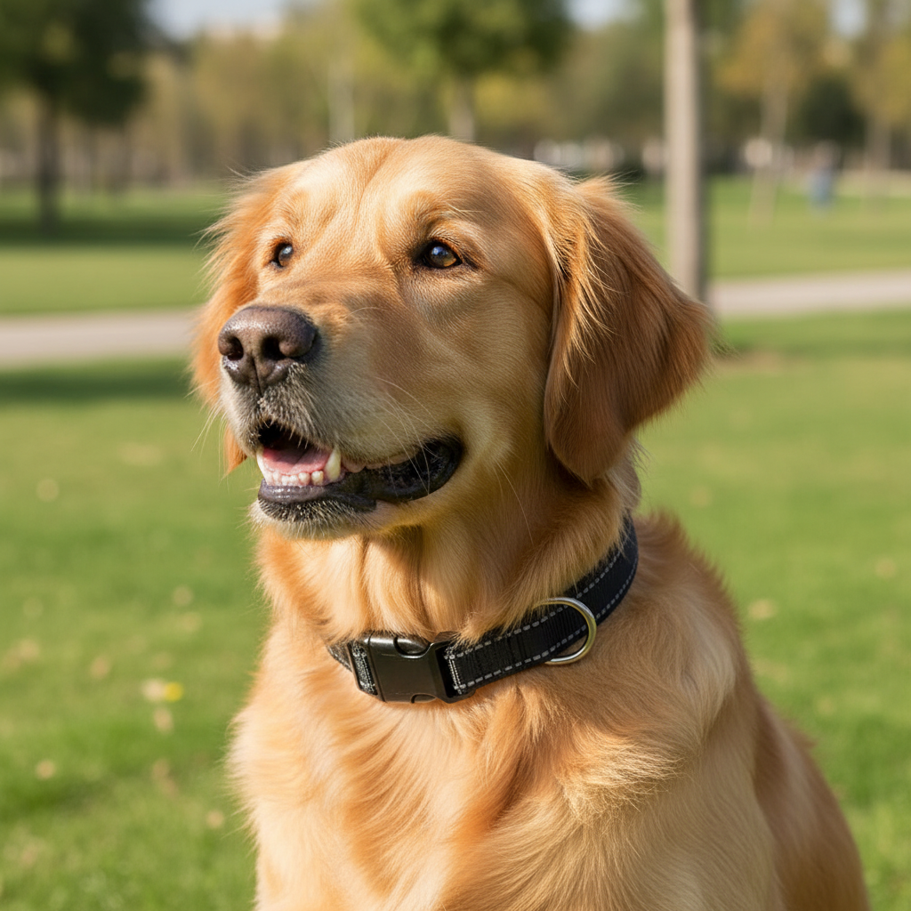 Adjustable Reflective Dog Collar With Quick Release Buckle