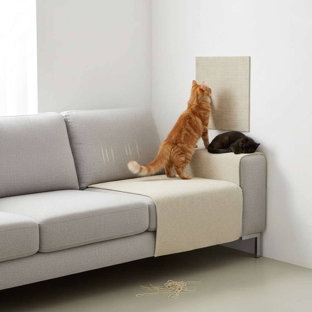 Self Adhesive Cat Scratch Pad Mat For Sofa Wall And Furniture