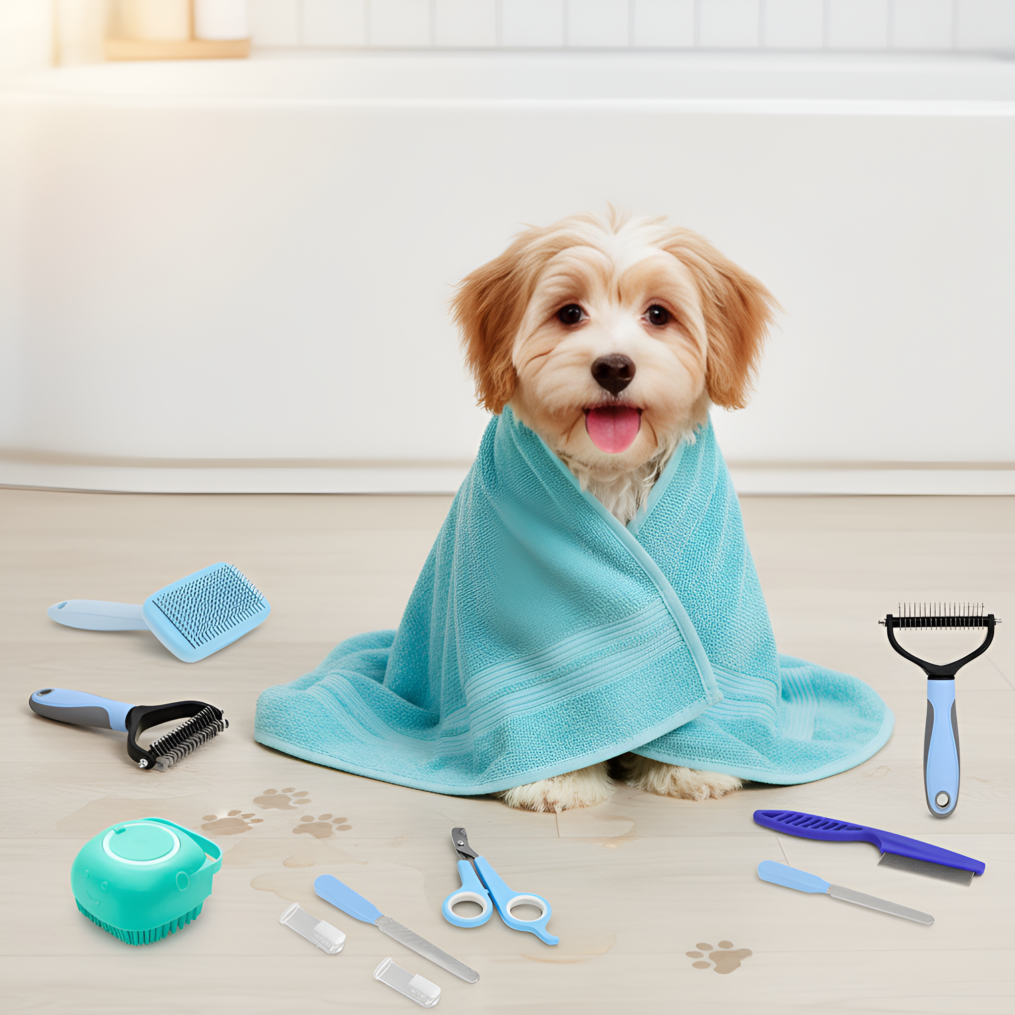 Multi Functional 8 Piece Pet Grooming Kit
