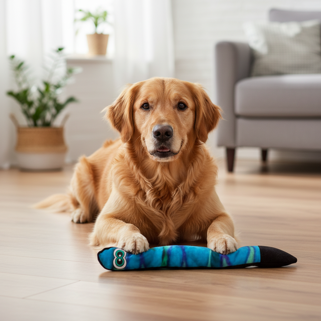 Long Snake Plush Dog Toy With Squeaker And Bite Resistant Design