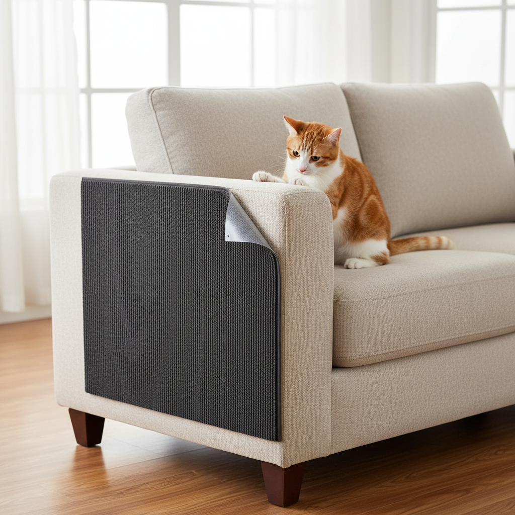 Self Adhesive Cat Scratch Pad Mat For Sofa Wall And Furniture