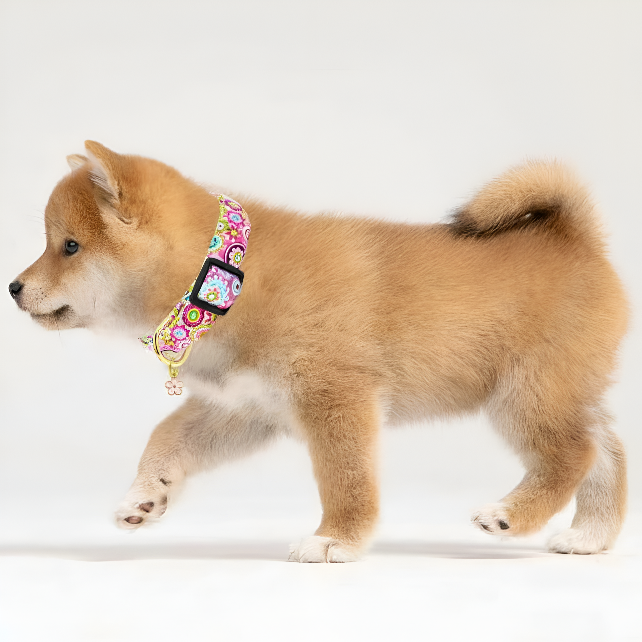 Cute Dog Flower Pattern Pendant Collar