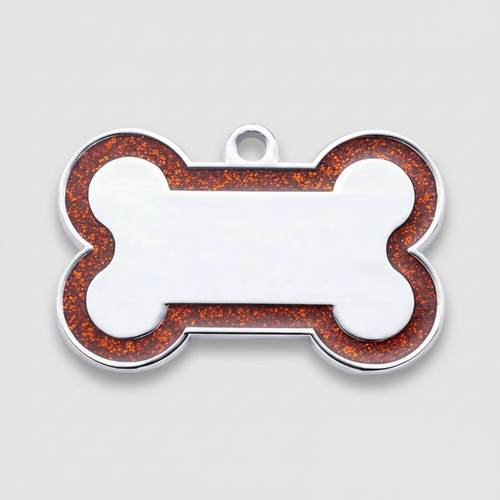 Personalized Pet Name Tag Bone Shape Collar Pendant