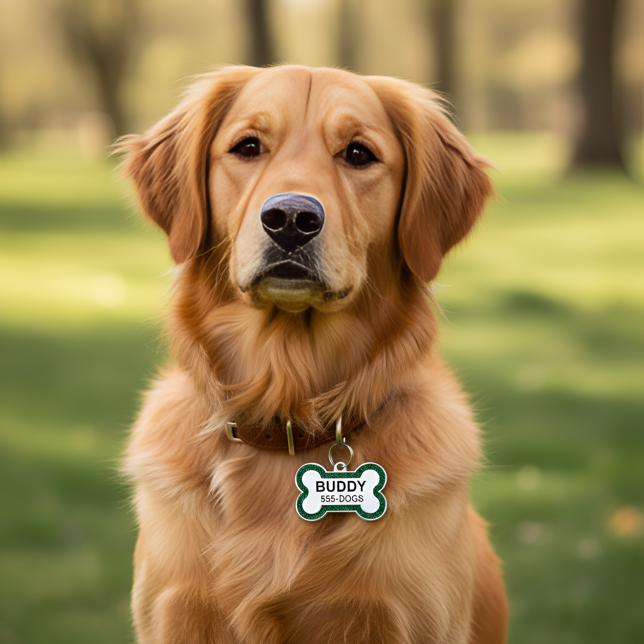 Personalized Pet Name Tag Bone Shape Collar Pendant