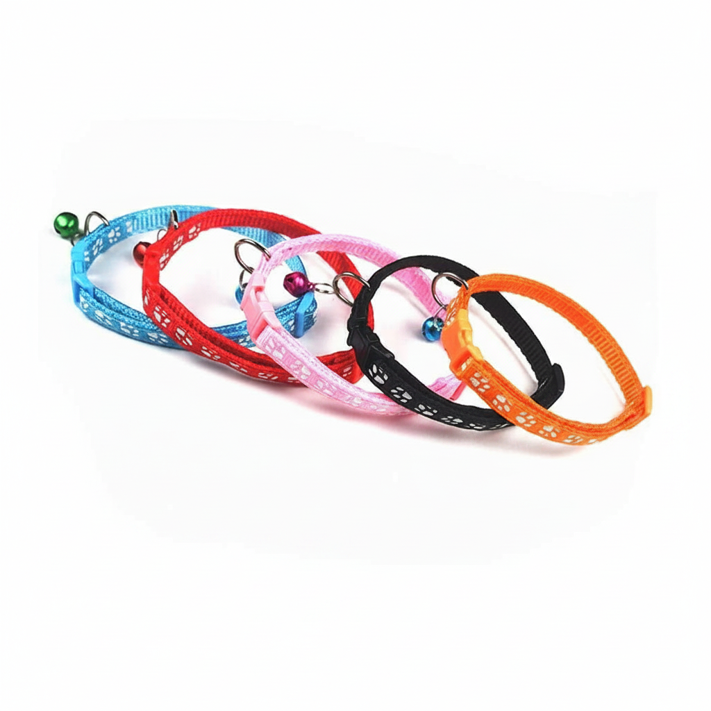 Pack Of 10 Adjustable Pet Collar Set With Bell