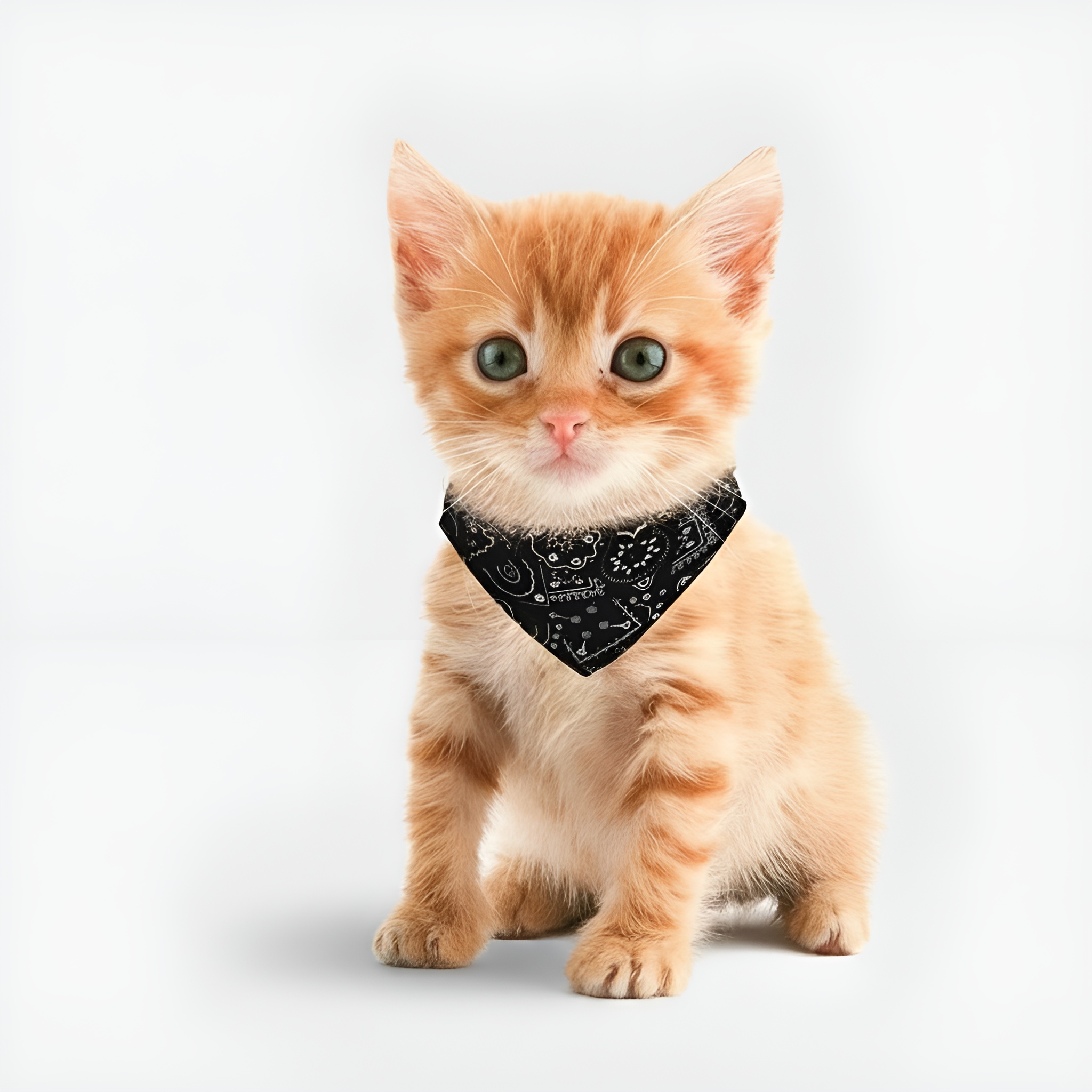 Adjustable Printed Triangle Pet Bandana Bib With Leash Hook For Dogs And Cats