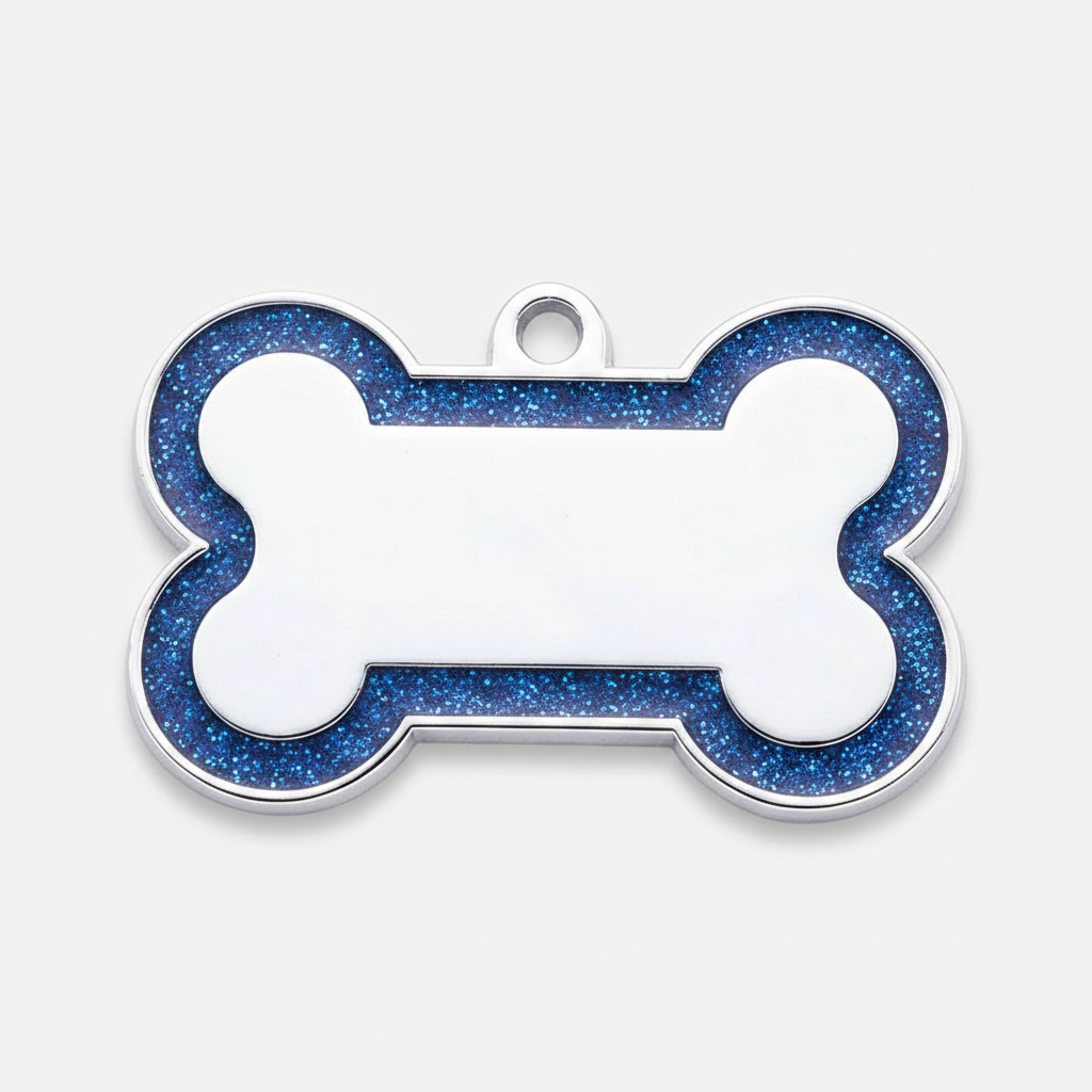 Personalized Pet Name Tag Bone Shape Collar Pendant