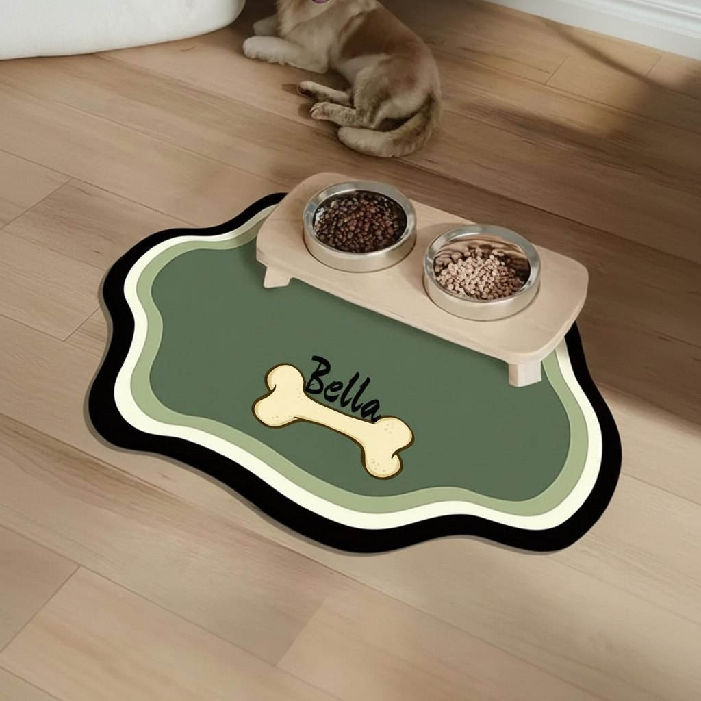 Personalized Pet Feeding Pad Non Slip Waterproof Food Mat