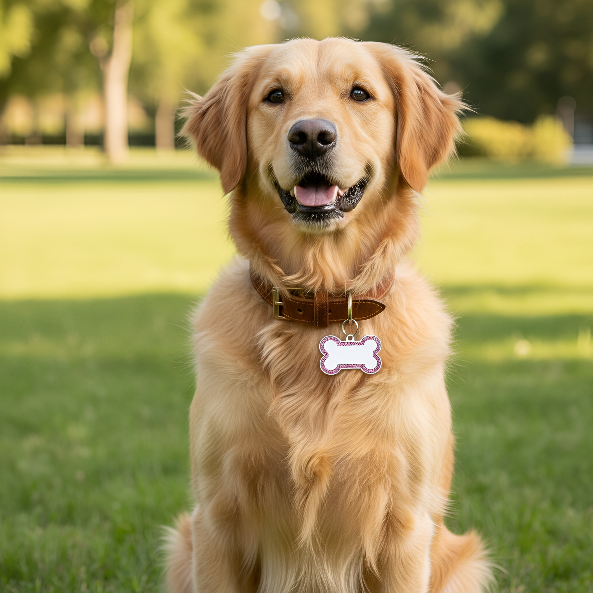 Personalized Pet Name Tag Bone Shape Collar Pendant