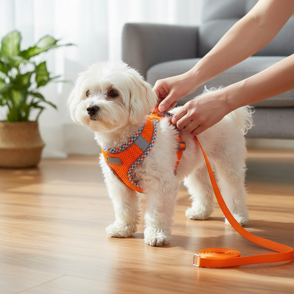 Mesh Design Vest Style Harness For Dogs And Cats Outdoor Walking