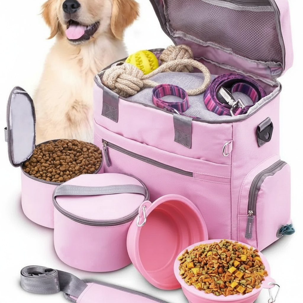 Portable Dog Travel Bag With Storage