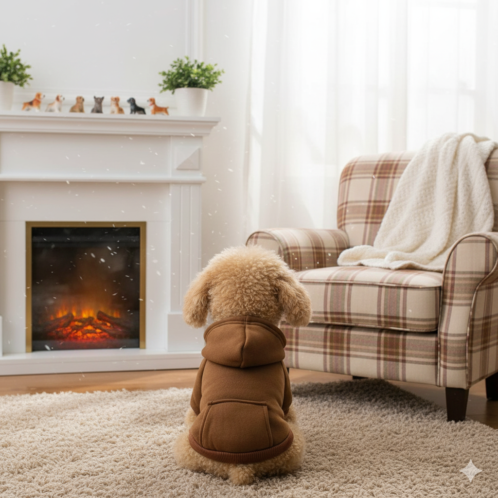 Winter Dog Hoodie Sweatshirts With Pockets Warm Dog Clothes