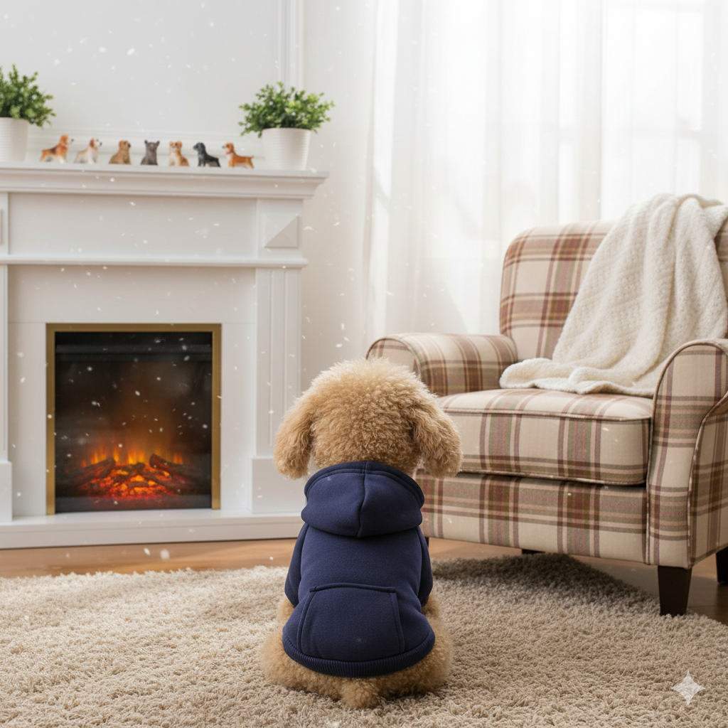 Winter Dog Hoodie Sweatshirts With Pockets Warm Dog Clothes