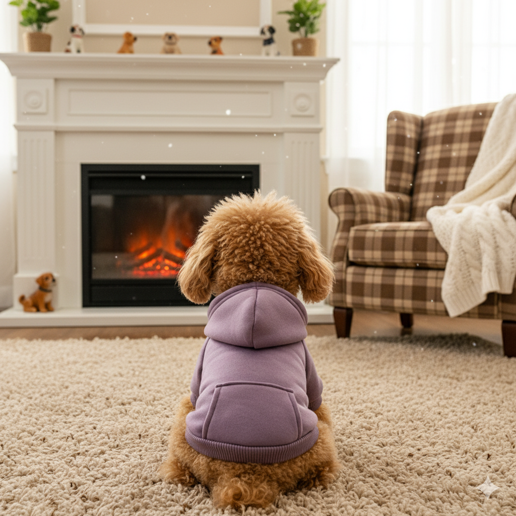 Winter Dog Hoodie Sweatshirts With Pockets Warm Dog Clothes