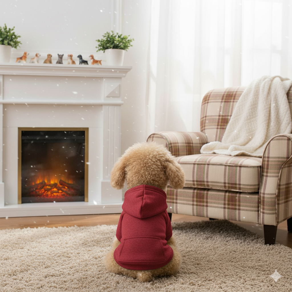 Winter Dog Hoodie Sweatshirts With Pockets Warm Dog Clothes