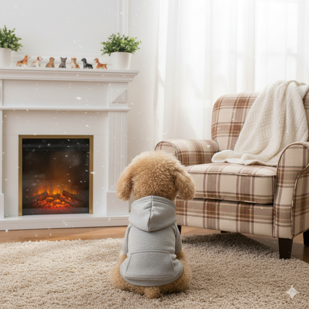 Winter Dog Hoodie Sweatshirts With Pockets Warm Dog Clothes