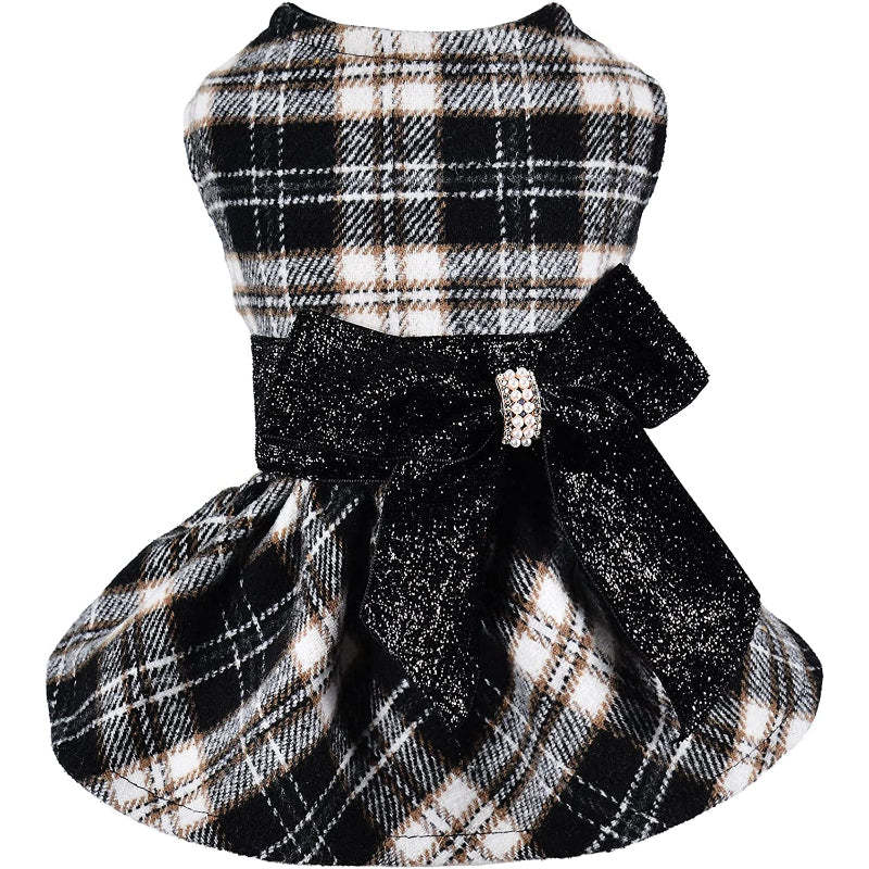 Winter Dog Dress, Fleece Dog Sweater for Small Dogs.-Paw Print Pad