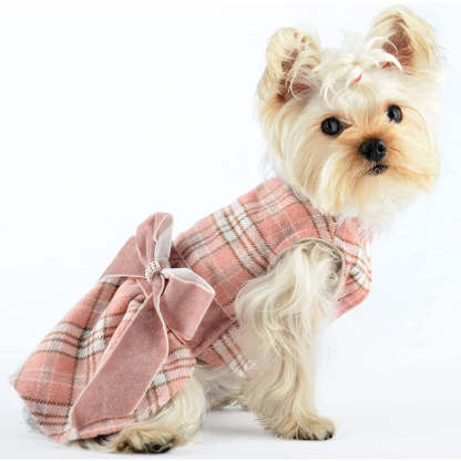 Winter Dog Dress, Fleece Dog Sweater for Small Dogs.-Paw Print Pad
