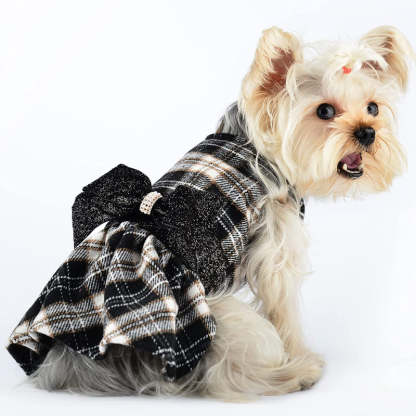 Winter Dog Dress, Fleece Dog Sweater for Small Dogs.-Paw Print Pad