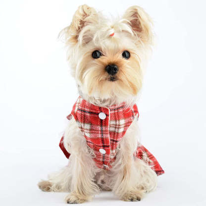 Winter Dog Dress, Fleece Dog Sweater for Small Dogs.-Paw Print Pad