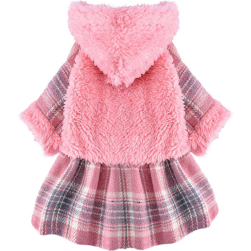 Winter Dog Dress, Fleece Dog Sweater for Small Dogs.-Paw Print Pad