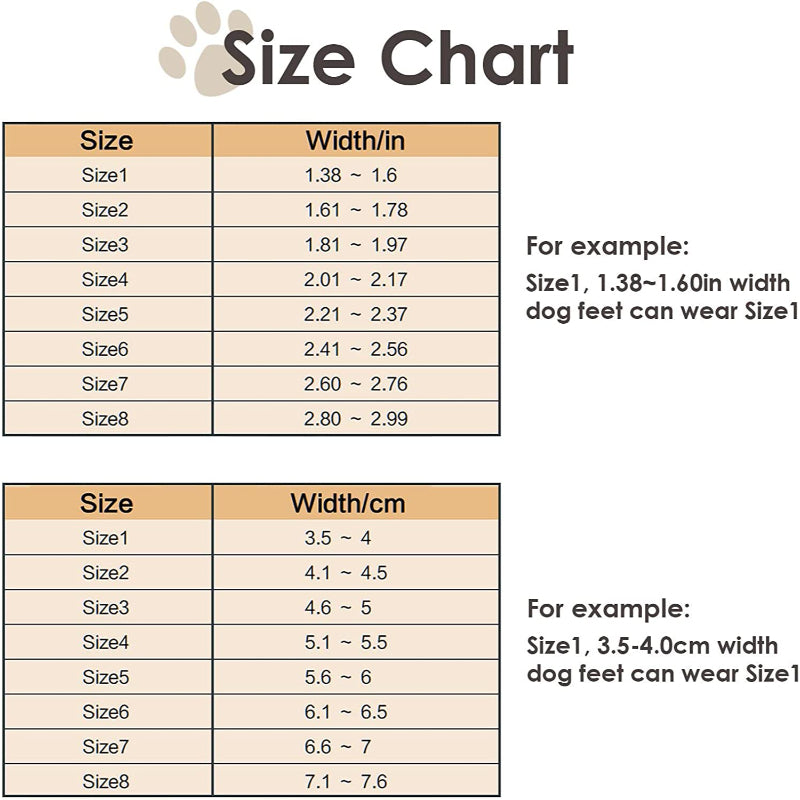 Waterproof Dog Shoes, Dog Booties With Reflective Strips-Paw Print Pad