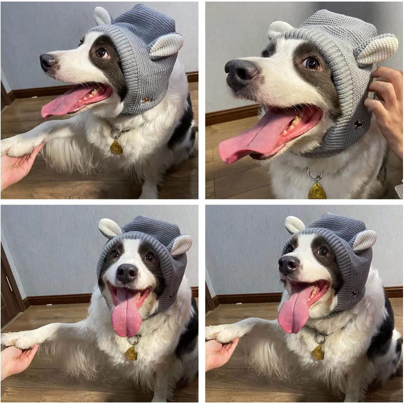 Ears For Dogs Barking Dog Ear Covers Muffs Snood For Noise-Paw Print Pad