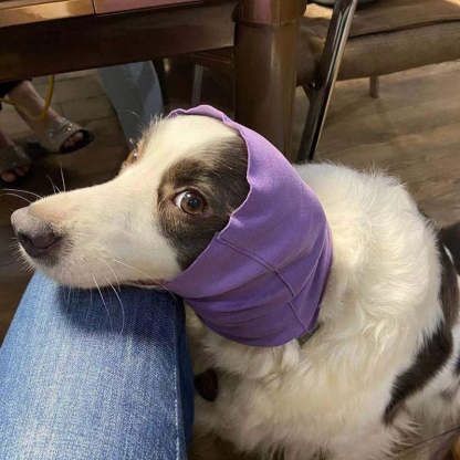 Ears For Dogs Barking Dog Ear Covers Muffs Snood For Noise-Paw Print Pad